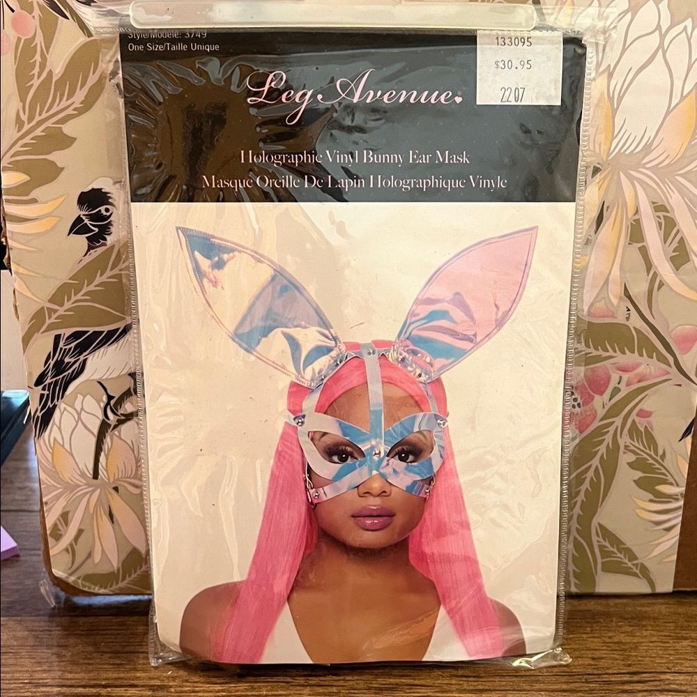 Leg Avenue Iridescent Vinyl Bunny Ear Mask